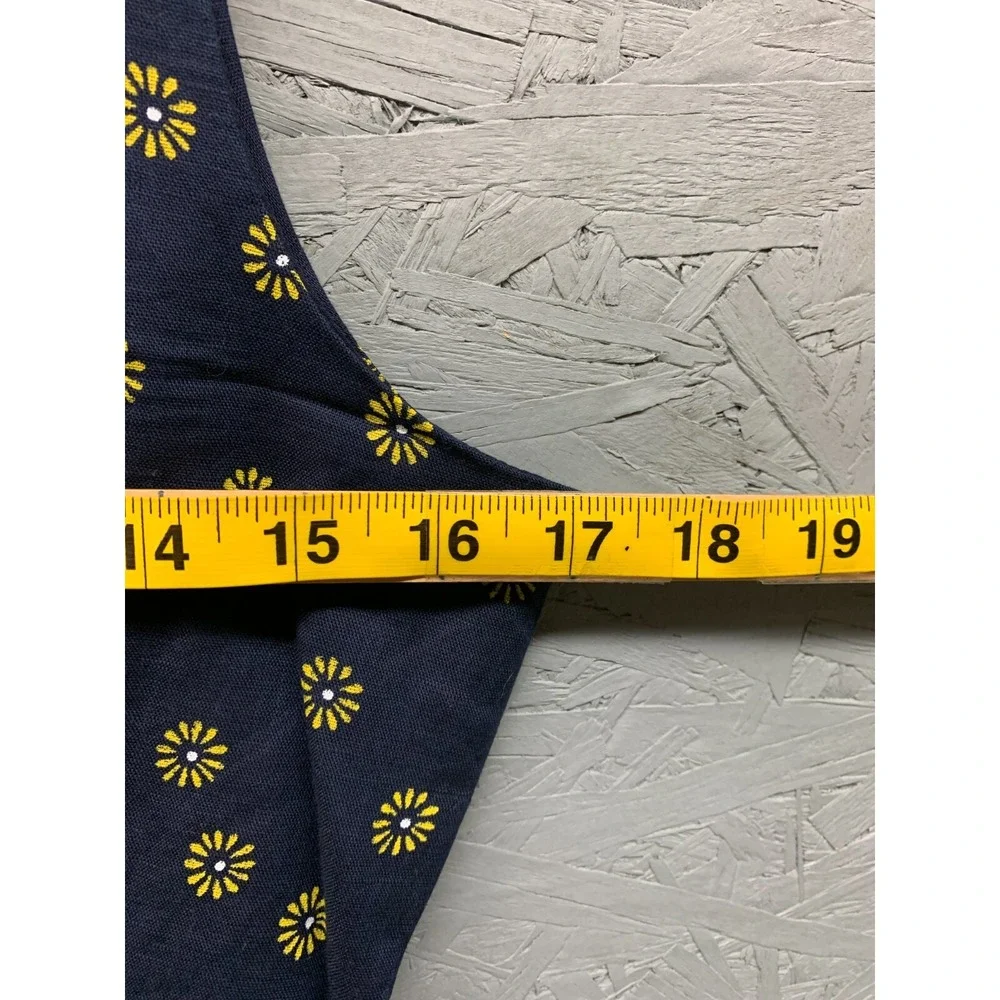 J.Crew Floral Button Front Dress Womens 0 Blue Sleeveless Summer Preppy NWT